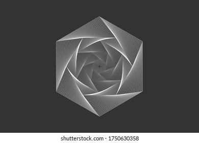 Patrón moderno de línea ondulada de flores, fondo vectorial.
