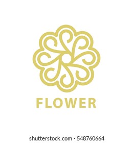 Modern flower Yoga logo