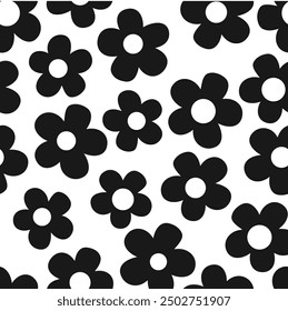 Modern flowered pattern design with decorative elements