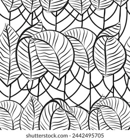 Modern flowers and plants illustration pattern. Creative collage contemporary floral seamless pattern. Fashionable template for design.