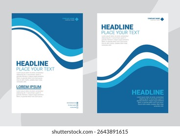 Modern flowing blue shapes on pure white cover.