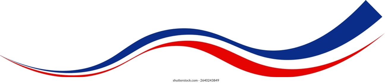 Modern flowing ribbon in green, white, and red forming a smooth curved wave, representing unity, identity, and dynamic motion in abstract style