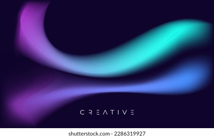 Modern Fluid Abstract Background with Green and Purple Color Gradient Mesh Color For Your Sale Banner Marketing, Poster, Cover, Page and More. Vector Eps 10