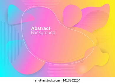 Modern Fluid Abstract Background with Pastel Candy Colors.