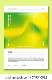 Modern fluid abstract background. Vector template. Holographic
