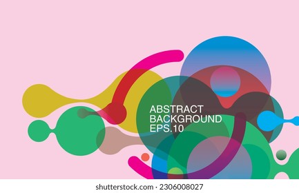 Modern Fluid Abstract Circle concept creation  with colorful gradient trend color composition. Vector Eps10.