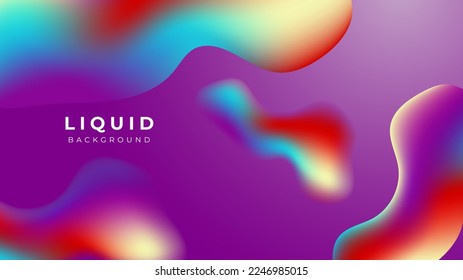 Modern fluid background with abstract gradient 3d wavy shapes element texture. Vector illustration