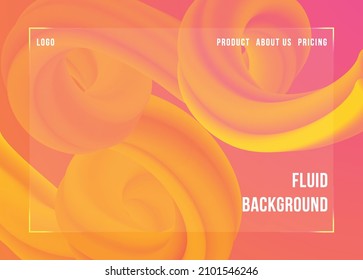 Modern fluid background design banner landing page design