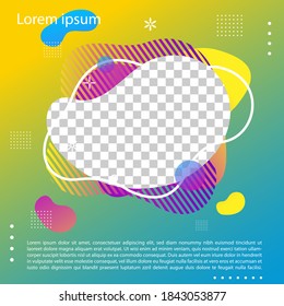 Modern fluid background template with gradient liquid for promotional. For social media post, stories, story, internet web banner, flyer, poster and brochure.