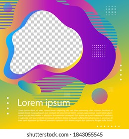 Modern fluid background template with gradient liquid for promotional. For social media post, stories, story, internet web banner, flyer, poster and brochure.