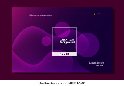 Modern fluid background. Trendy gradient shape composition eps10 -vector