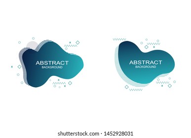 modern fluid banner shape background set. Geometric gradients abstract banners with flowing liquid shapes. Template for the design of a logo, flyer or presentation background. Vector illustration