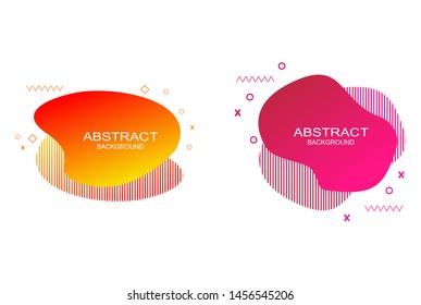 modern fluid banner shape background set. modern Geometric gradients abstract with flowing liquid shapes. Template for the design of a logo, flyer or presentation background. Vector illustration