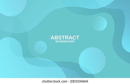 Banner moderno de degradado azul de fluido con formas de curva. Ilustración del vector