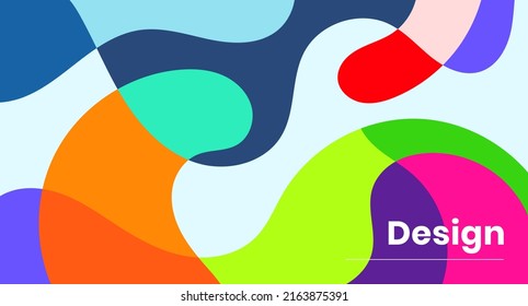 Modern fluid colorful summer abstract background vector design. Wallpaper banner, magazine, social media, creative album, art cover editable layout illustration template.