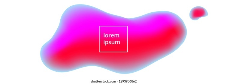 Modern fluid colors gradient background poster with living plastic shapes vector illustration. Abstract background of liquid colorful shapes. Fluid shapes composition 3d realistic design effect.