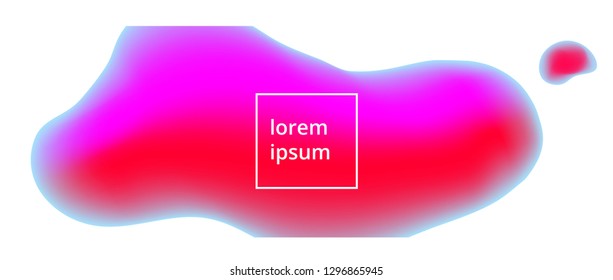 Modern fluid colors gradient background poster with living plastic shapes vector illustration. Abstract background of liquid colorful shapes. Fluid shapes composition 3d realistic design effect.
