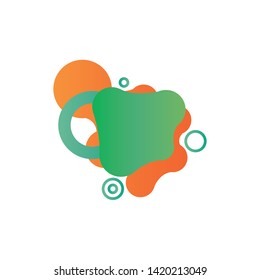 Modern fluid gradient color geometric with liquid advertising
