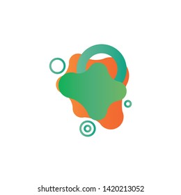 Modern fluid gradient color geometric with liquid advertising