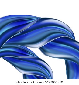 Modern fluid gradient colorful flow composition. Trendy abctract shapes poster, baner, template. Wave Liquid shape in blue color. Futuristic design for your design project. Vector illustration
