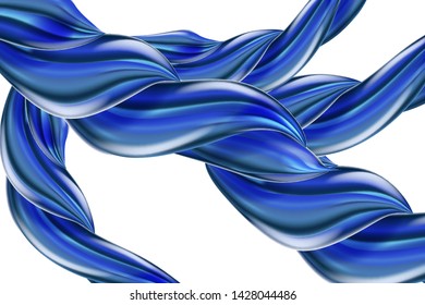 Modern fluid gradient colorful flow composition. Trendy abctract shapes poster, baner, template. Wave Liquid shape in blue color. Futuristic design for your design project. Vector illustration