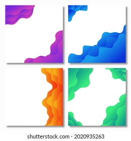 Modern Fluid Gradient Colors Abstract Background Collection. Abstract Design Template