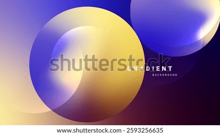 Modern fluid gradient design with abstract circular shapes. Vector.