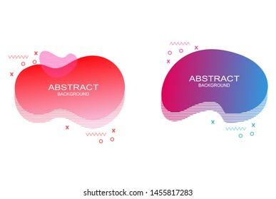 modern fluid graphic elements set. simple Dynamical colored forms and line. Gradient abstract banners with flowing liquid shapes. Template for the design of a logo, flyer or presentation