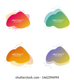 modern fluid graphic elements set. Dynamical colored forms and line. Gradient abstract banners with flowing liquid shapes. Template for the design of a logo, flyer or presentation