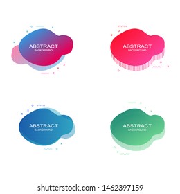 modern fluid graphic elements set. Dynamical colored forms and line. Gradient abstract banners with flowing liquid shapes. Template for the design of a logo, flyer or presentation