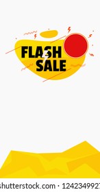 Modern fluid mobile for sale banners. Sale banner template design, Flash sale special offer set and can use for instagram style vertical banner sale promotion modern design.swipe up for stories.
