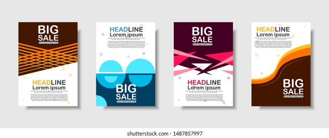 Modern fluid mobile for sale website banner, sale tag, Sale promotional material vector illustration A4. Banner template design, Flash sale special offer.