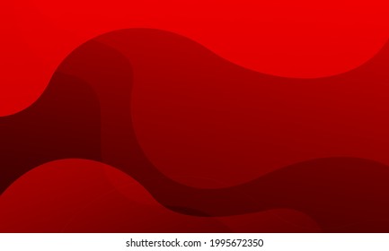 Modern fluid red gradient banner with curve shapes. Eps10 vector