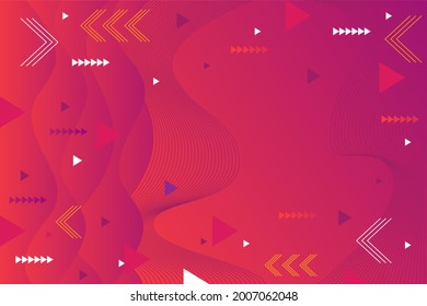 Modern fluid red gradient banner with curve shapes Free Vector