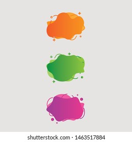 Modern fluid set of abstract banners
