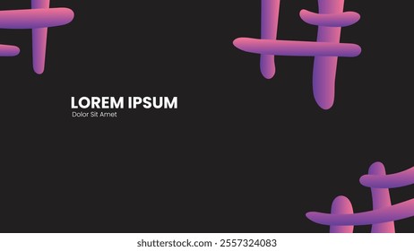 Modern Fluid Shape Vector Background with purple Gradient and Black Space
