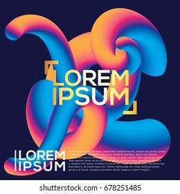 Modern Fluid Vector Illustration for CD Cover,Poster,Banner and Brochure Background