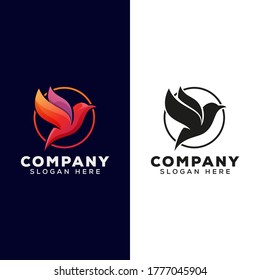 Modern Fly Bird For Your Business Logo With Black Version