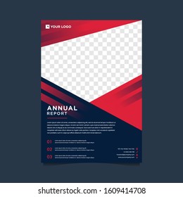modern flyer annual report with red design