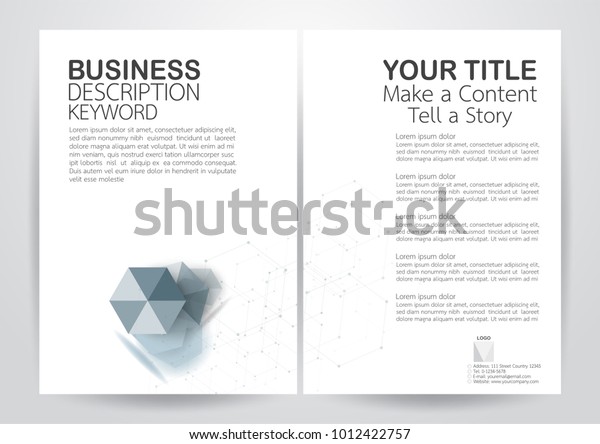 Modern Flyer Background White Space Stock Vector Royalty Free