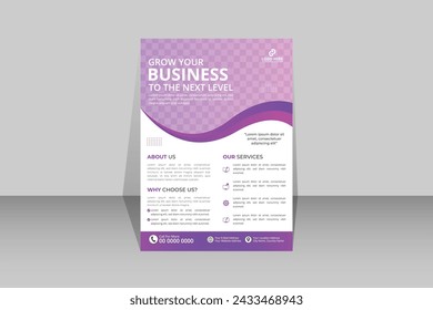 modern flyer Brochure Template vector design, Annual business, Poster, Corporate Presentation, Portfolio, Flyer, layout modern with gradient red color size A4. white background. space for photo