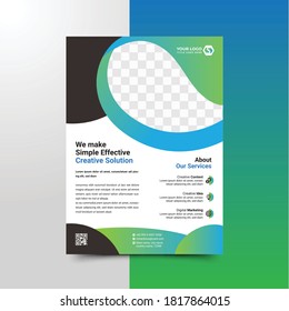Modern Flyer Business Template for layout, cover, brochure, annual report, booklet, catalog
w
