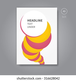 Modern flyer with circles for book presentation / colour Vector brochure flyer design