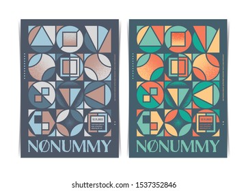 Modern flyer with Colorful Geometric Art Design. Vector illustration.