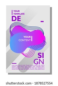 Modern flyer cover template. Cover layout design for company profile, brochure, poster, annual report, magazine, and leaflet. Set of A4 page print to promotion and publication on the gradient color