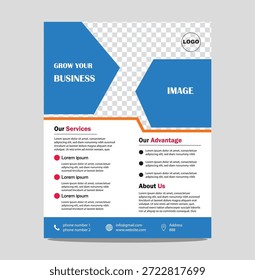 Modern Flyer Design with Clear Content Hierarchy. A modern flyer design created with a clear content hierarchy to improve message understanding. The structured layout helps viewers quickly identify key information. Suitable for digital sharing and print distribution. Customizable design elements allow flexible adaptation while preserving visual balance.

Blue corporate business brochure template design with modern layout and placeholder text isolated on transparent background
