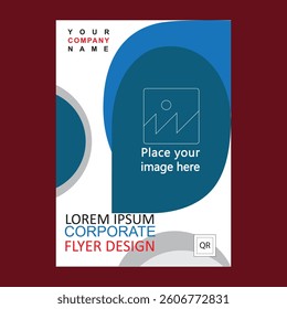 Modern flyer design, fully editable by illustrator and mockup