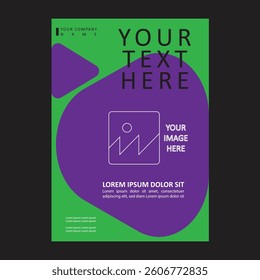 Modern flyer design, fully editable by illustrator and mockup