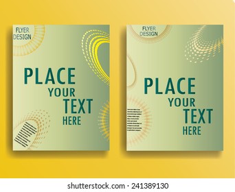 Modern Flyer Design. Halftone Dots. 