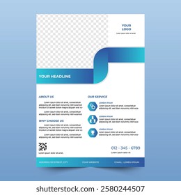 Modern flyer design, ready to customize. abstract business flyer, brochure, template design. A4 size. Easy to use and edit.